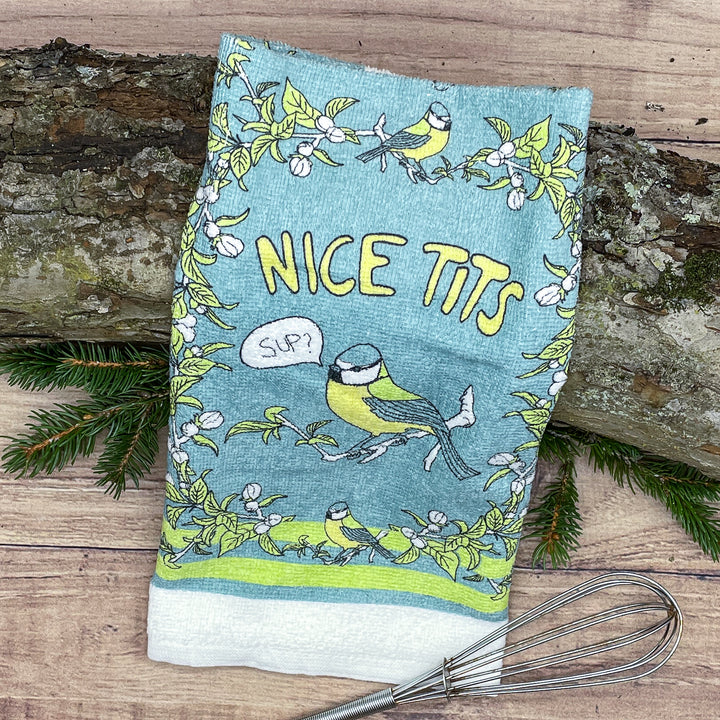 Nice Tits Tea Towel Tea Towel