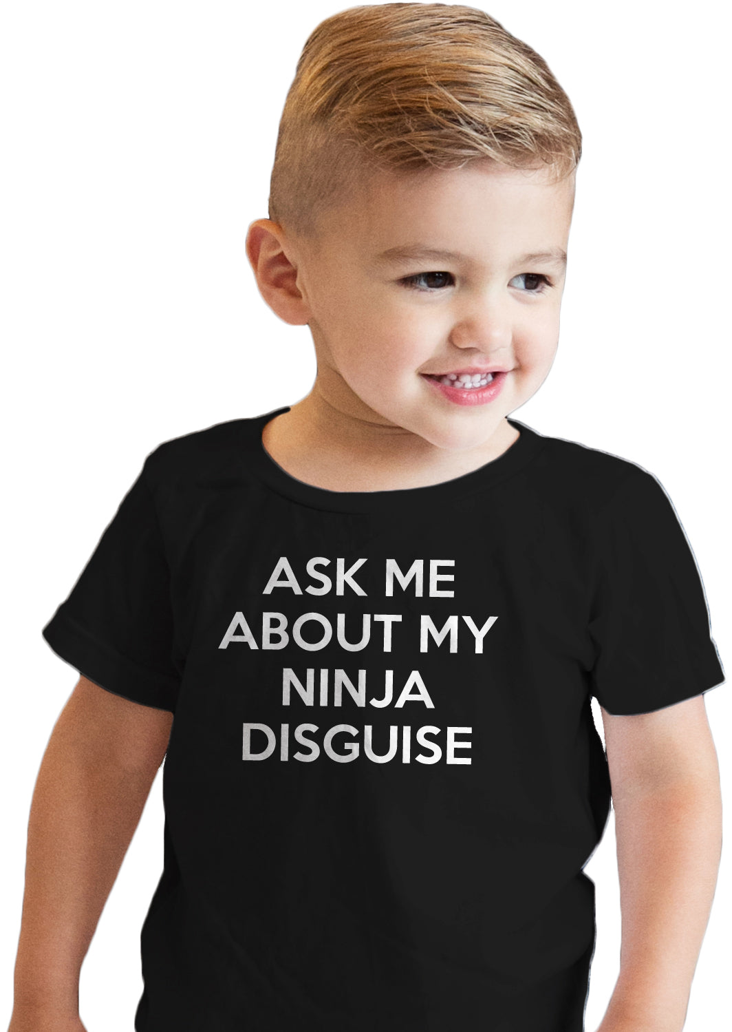 Ask Me About My Ninja Disguise Toddler Tshirt