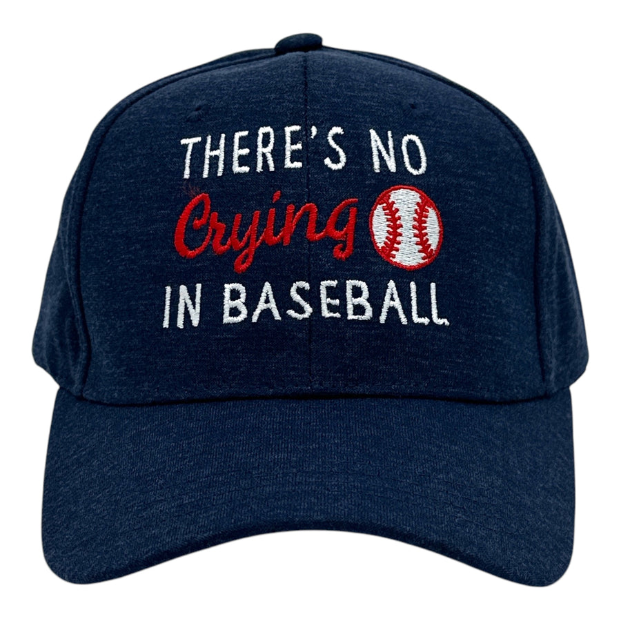 Funny Navy - No Crying Baseball Theres No Crying In Baseball Nerdy Baseball sarcastic Tee