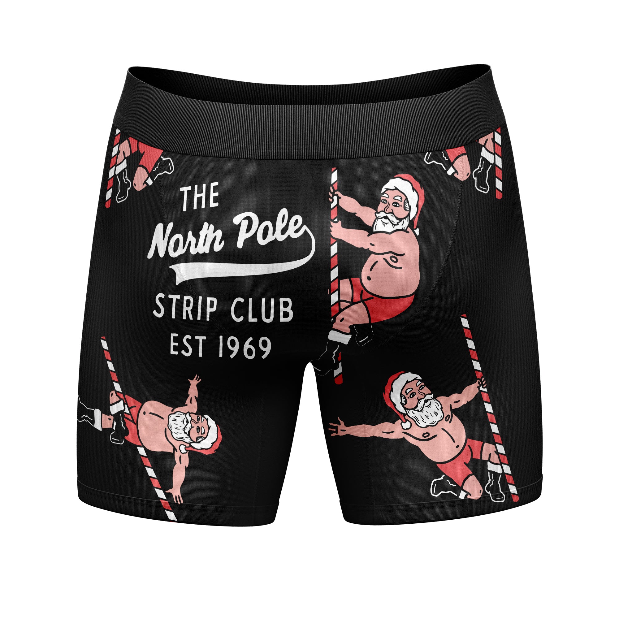 Funny Black - The North Pole Strip Club The North Pole Strip Club Nerdy Christmas sarcastic Tee