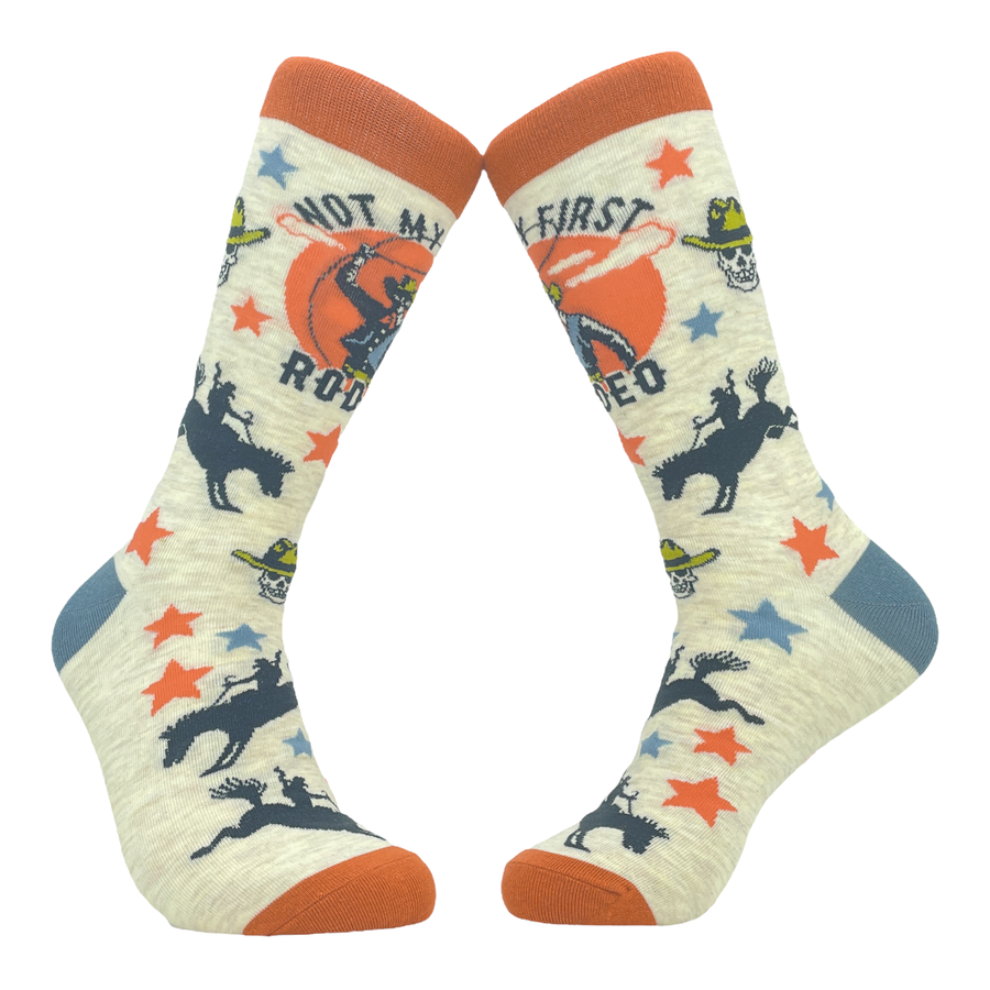 Funny First Rodeo Men's Not My First Rodeo Sock Nerdy Sarcastic Tee