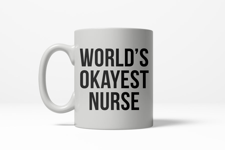 Funny White Coronavirus World's Okayest Nurse Quarantine COVID-19 Coffee Mug Nerdy okayest Tee