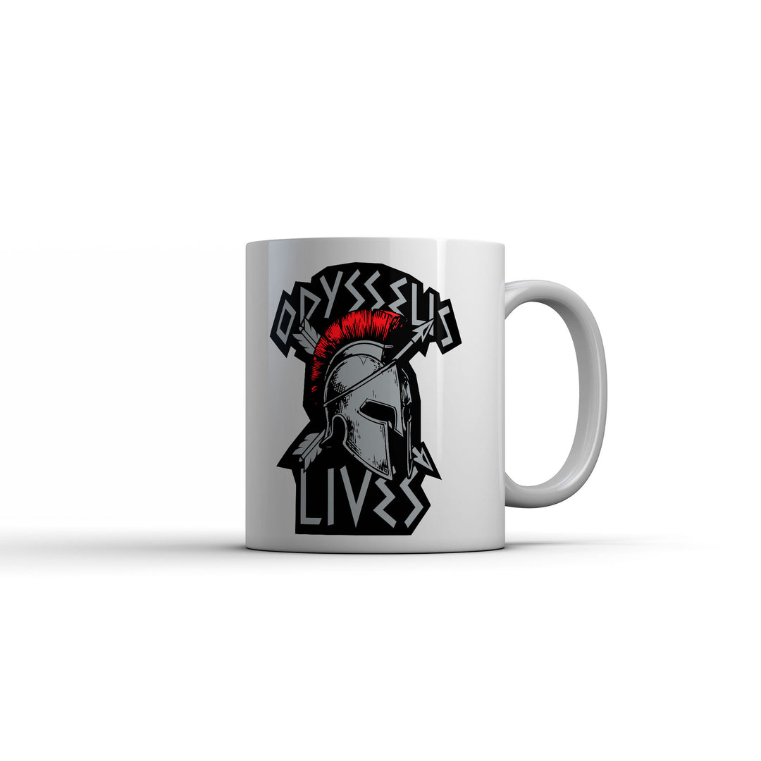 Funny White Odysseus Lives Mug Coffee Mug Nerdy TV & Movies Tee