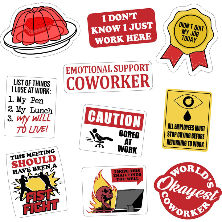Funny Multi Office Stickers Nerdy Office Tee