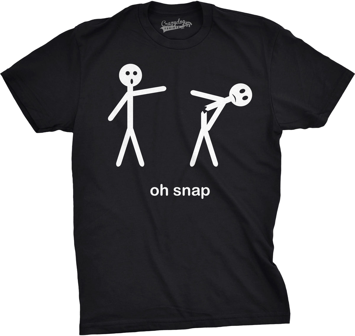 Funny Black Oh Snap Mens T Shirt Nerdy Sarcastic Tee