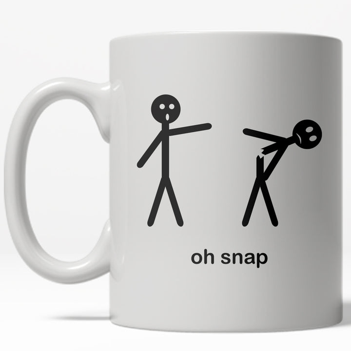 Funny White Oh Snap Coffee Mug Nerdy Tee