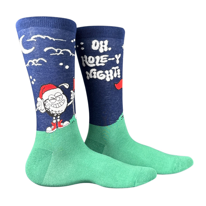 Funny Multi - Oh Holey Night Oh Holey Night Sock Nerdy Christmas golf Tee