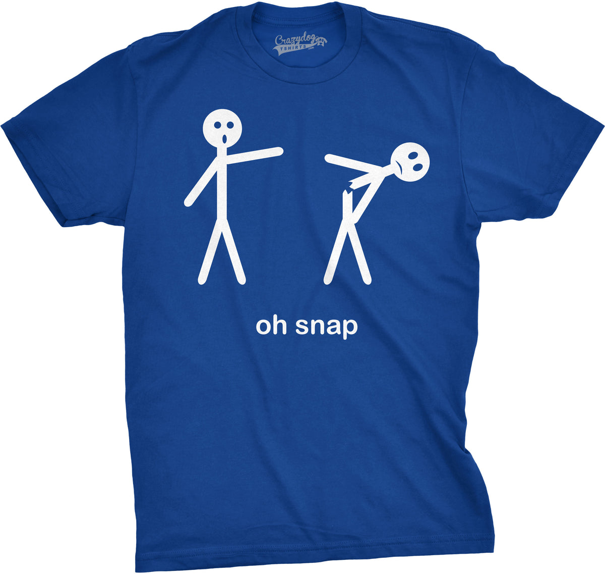 Funny Heather Royal Oh Snap Mens T Shirt Nerdy Sarcastic Tee