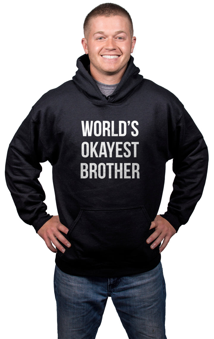 World's Okayest Brother Black Hoodie