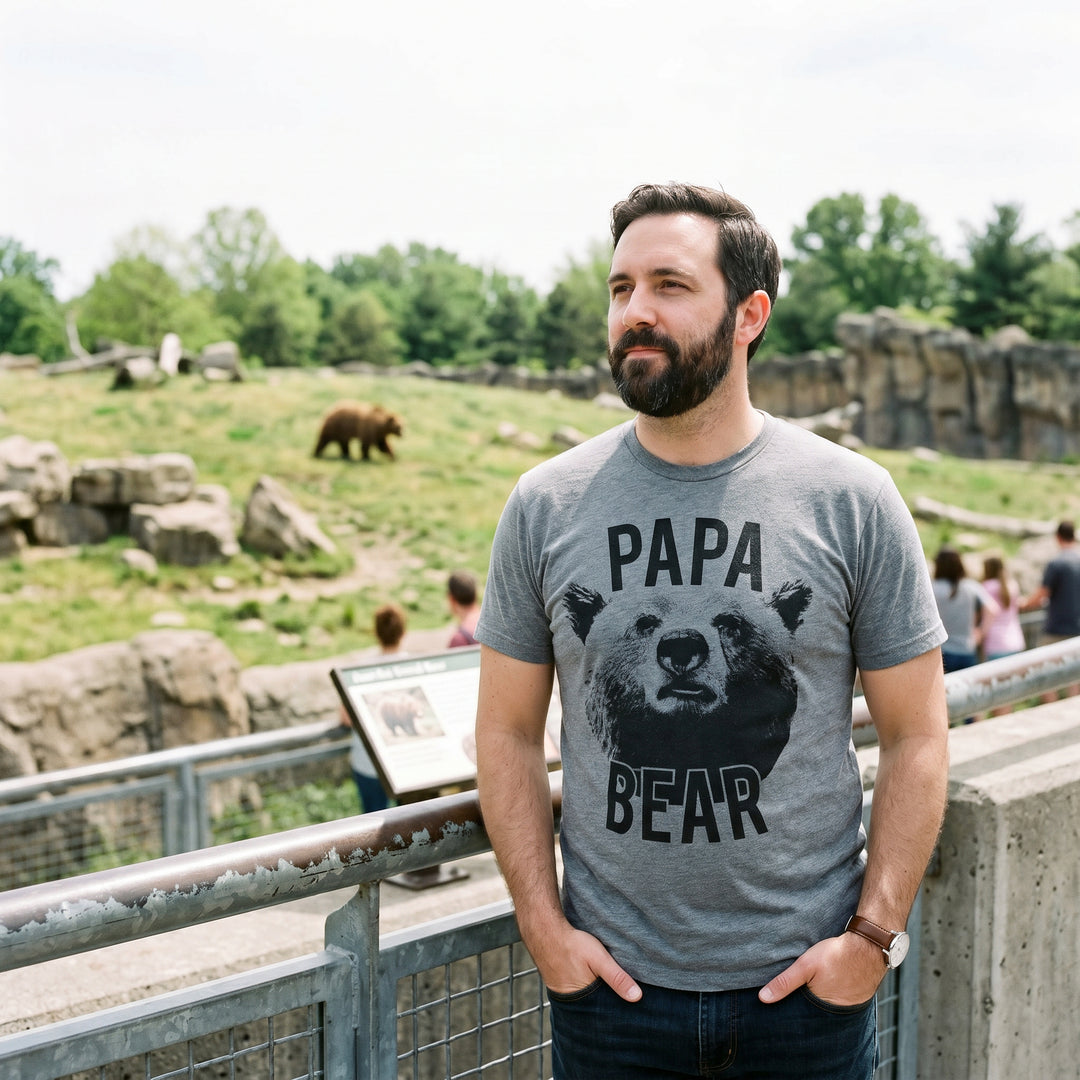Papa Bear Realistic Men's T Shirt