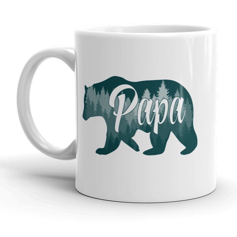 Funny White Papa Bear Trees Coffee Mug Nerdy animal Tee