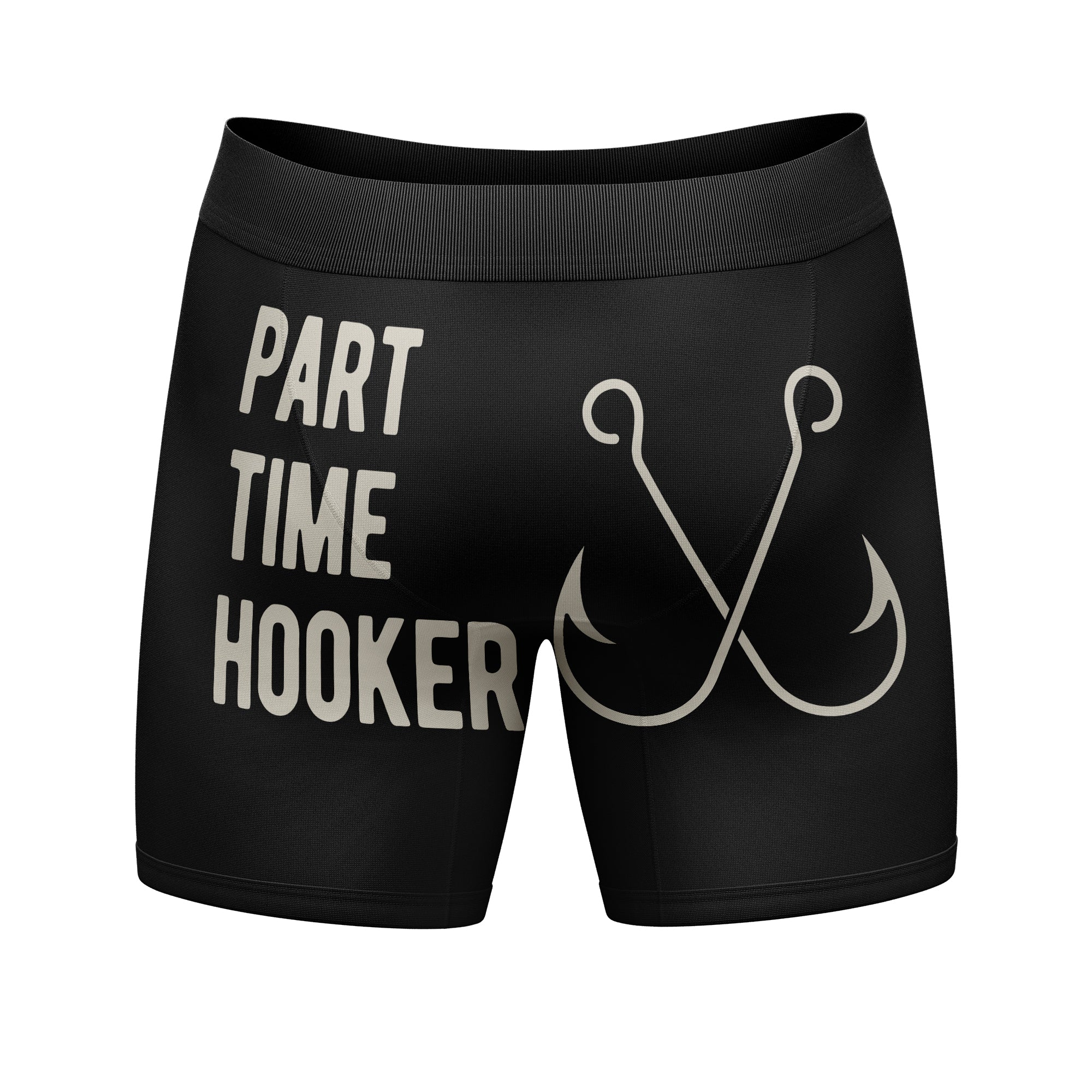 Funny Black - Part Time Hooker Part Time Hooker Nerdy Fishing sarcastic Tee