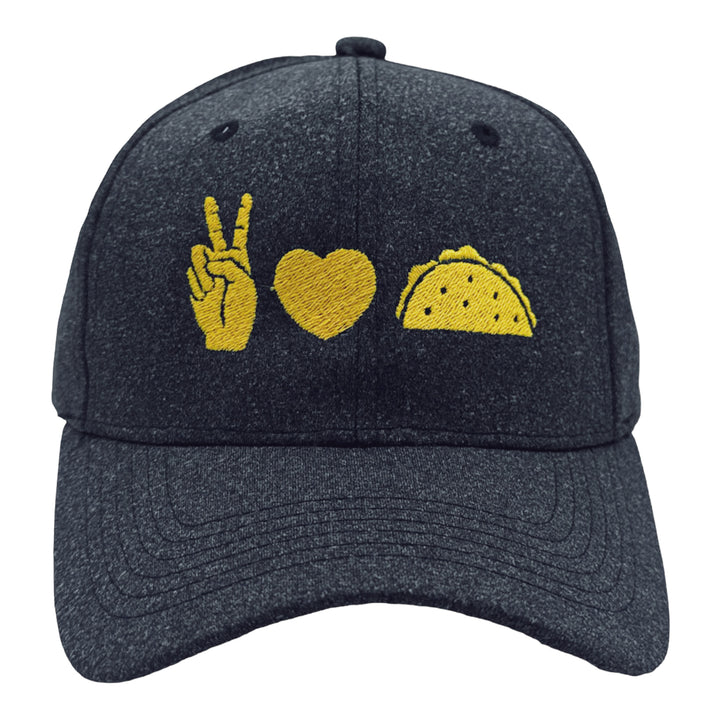 Funny Heather Black - Peace Love Tacos Peace Love Tacos Nerdy sarcastic Food Tee