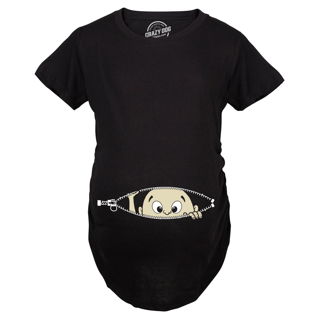 Peeking Baby Maternity T Shirt