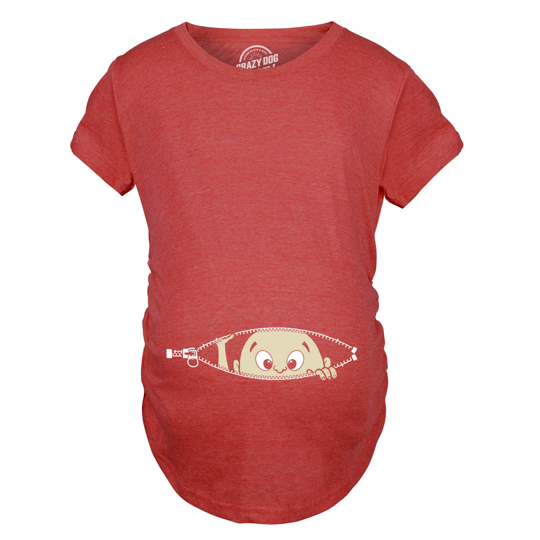 Peeking Baby Maternity T Shirt