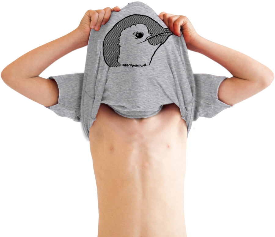 Funny Light Heather Grey - Penguin Ask Me About My Penguin Youth T Shirt Nerdy Flip Animal Tee