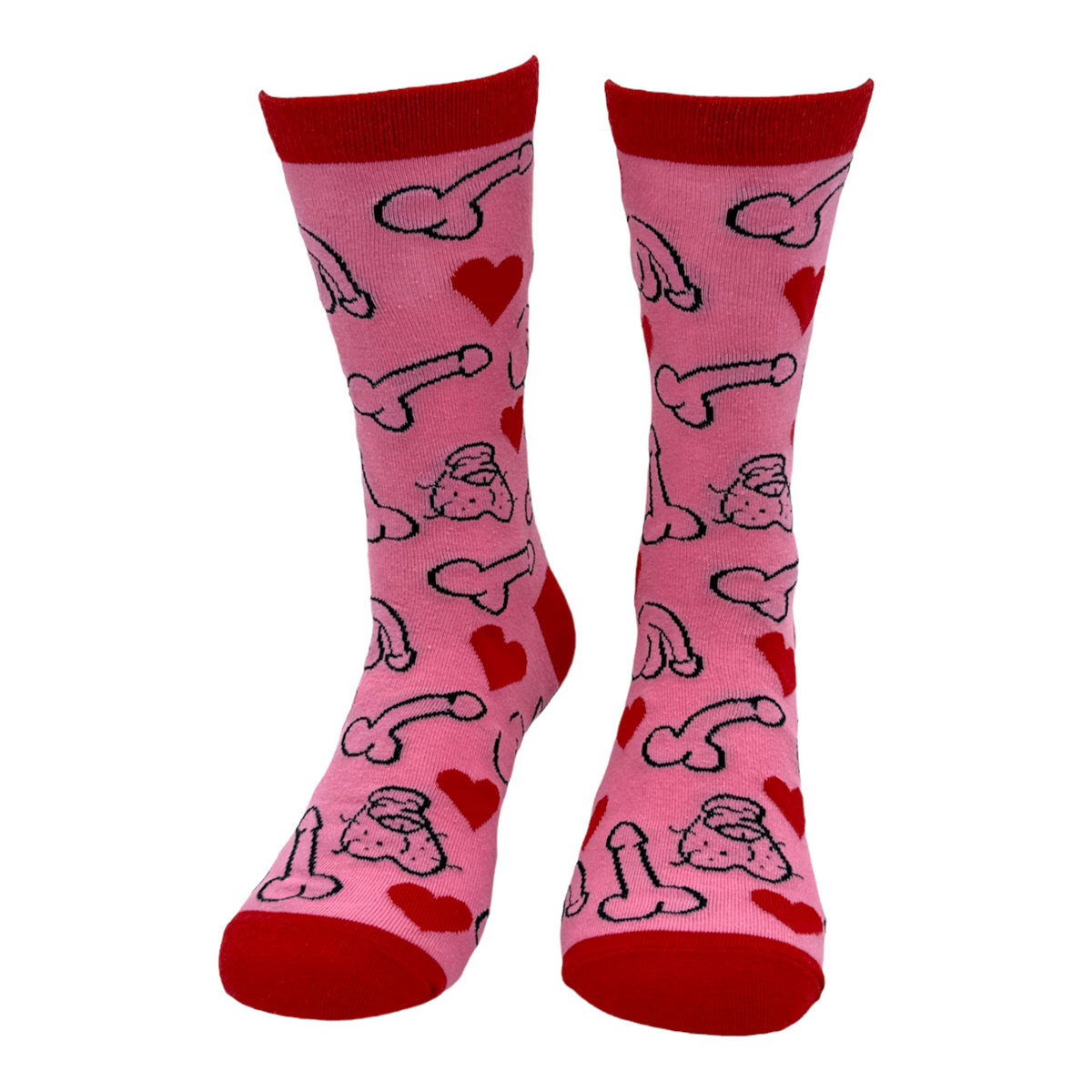 Women&#39;s Penises And Hearts Socks