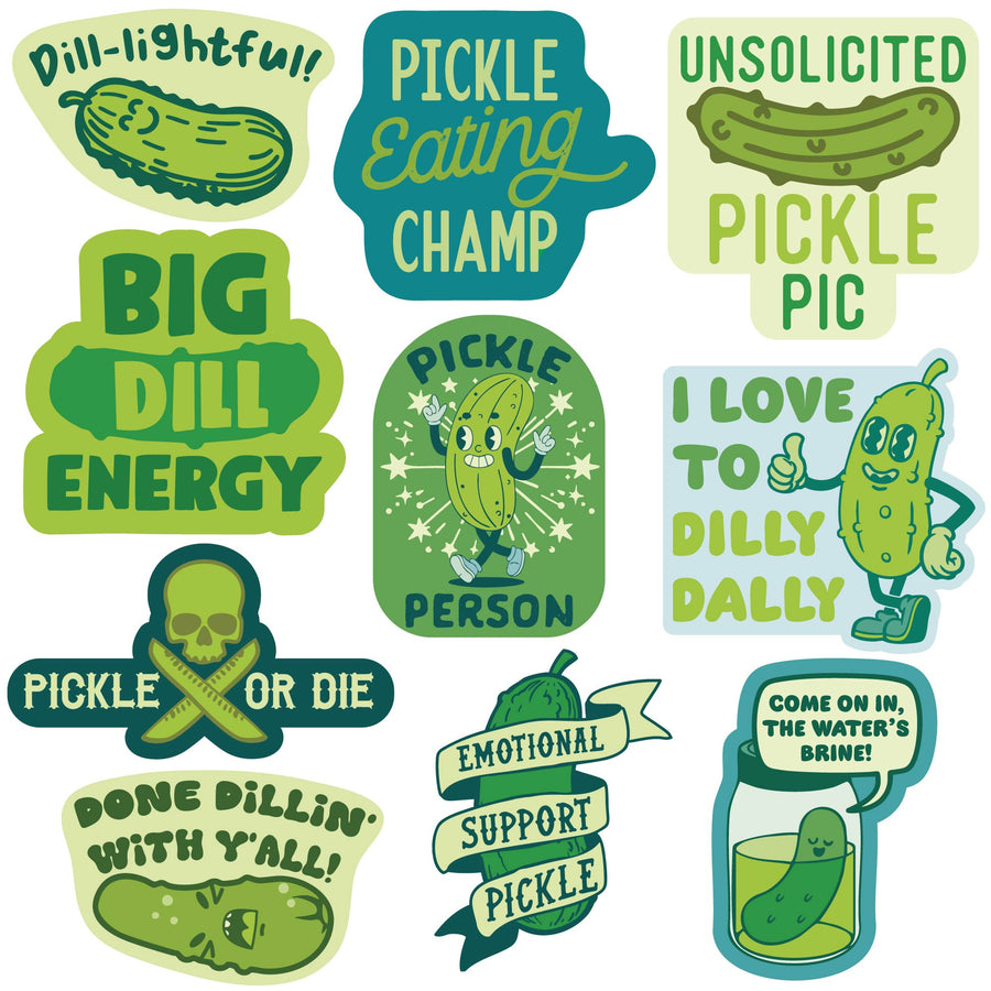 Funny Multi More Pickles Stickers Nerdy food Tee