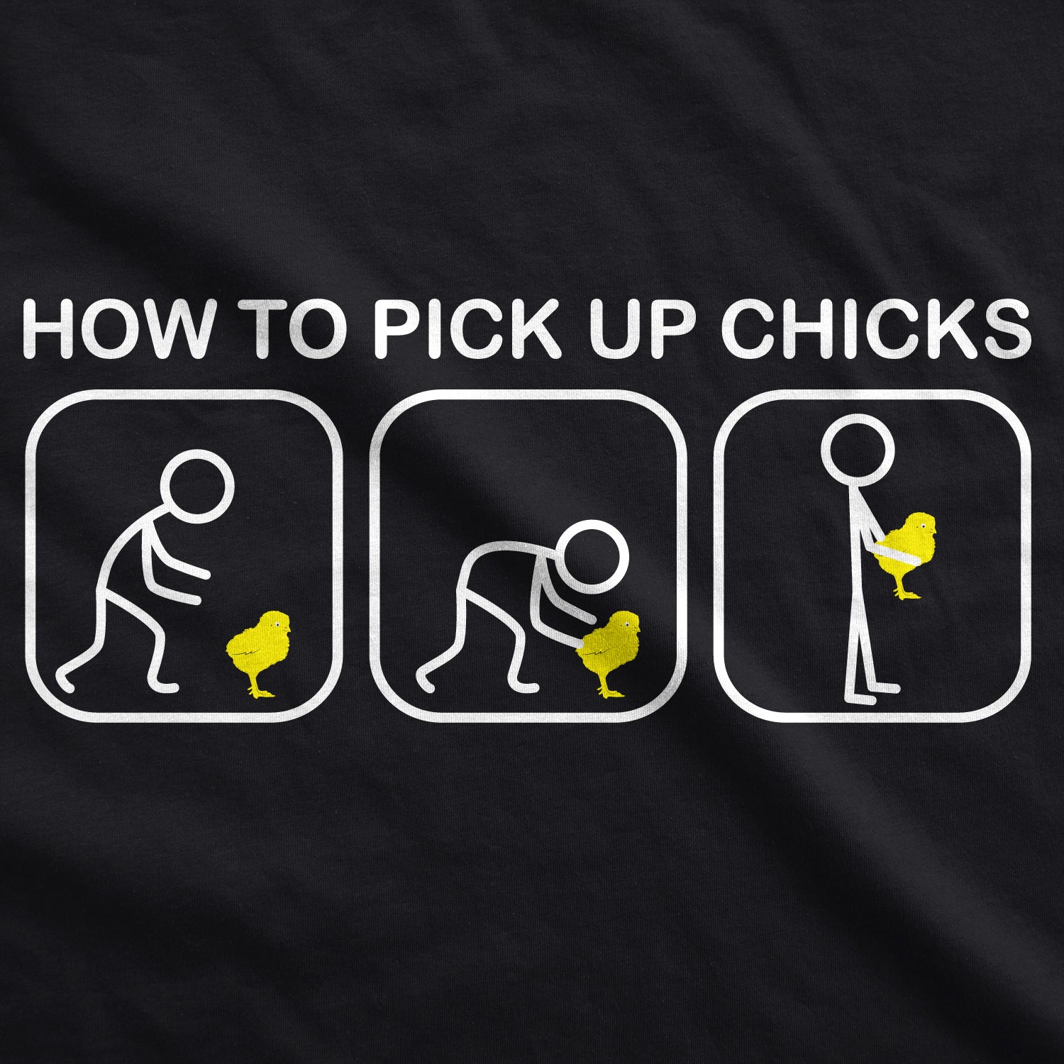 Funny Black - PICKUP How to Pick Up Chicks Hoodie Nerdy Easter Sarcastic Tee