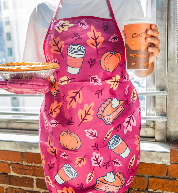 Pumpkin Spice Oven Mitt + Apron Bakeware