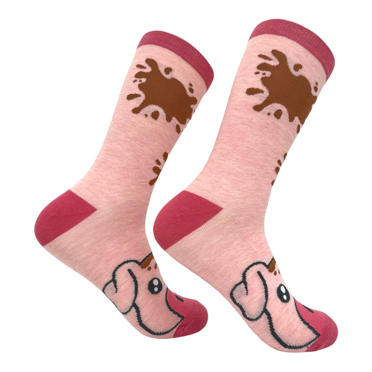 Funny Muddy Pig Women&#39;s Muddy Pig Sock Nerdy Animal Tee