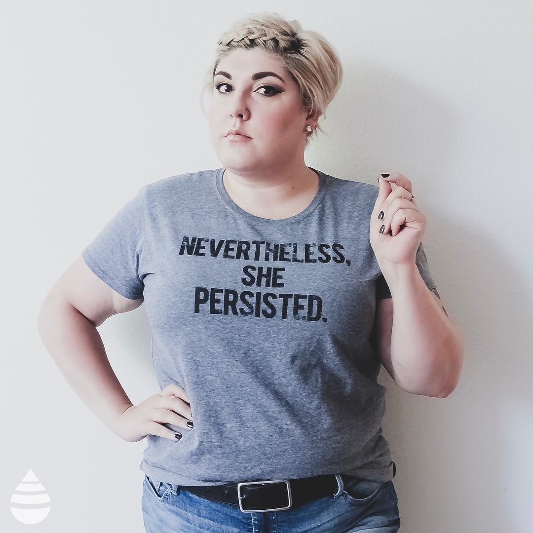 Funny Nevertheless She Persisted Womens T Shirt Nerdy Political Tee