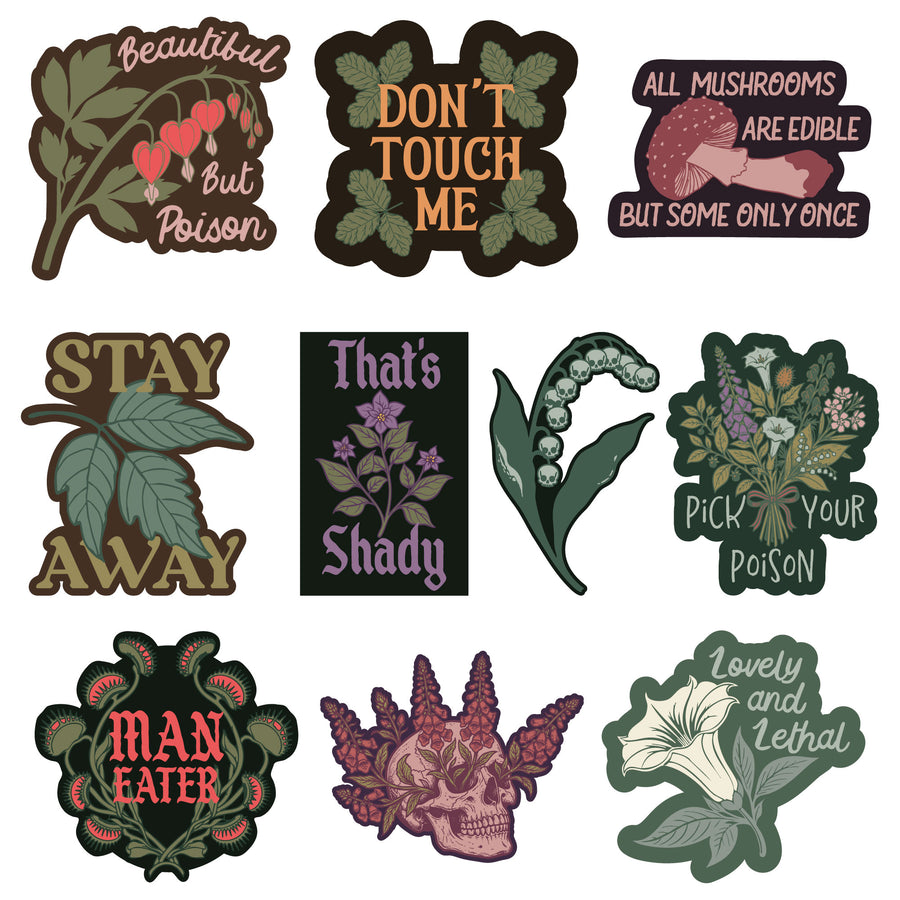 Funny Multi - Poisonous Plants Poisonous Plants Stickers Nerdy blank Tee