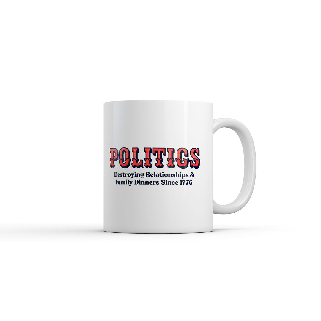 Funny White Politics Coffee Mug Nerdy Political Tee