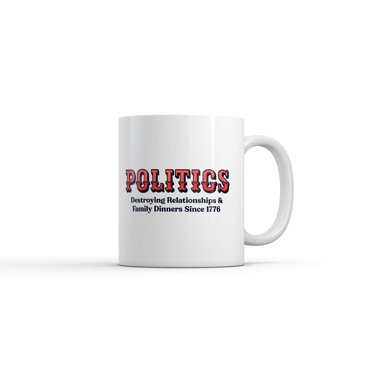 Funny White Politics Coffee Mug Nerdy Political Tee