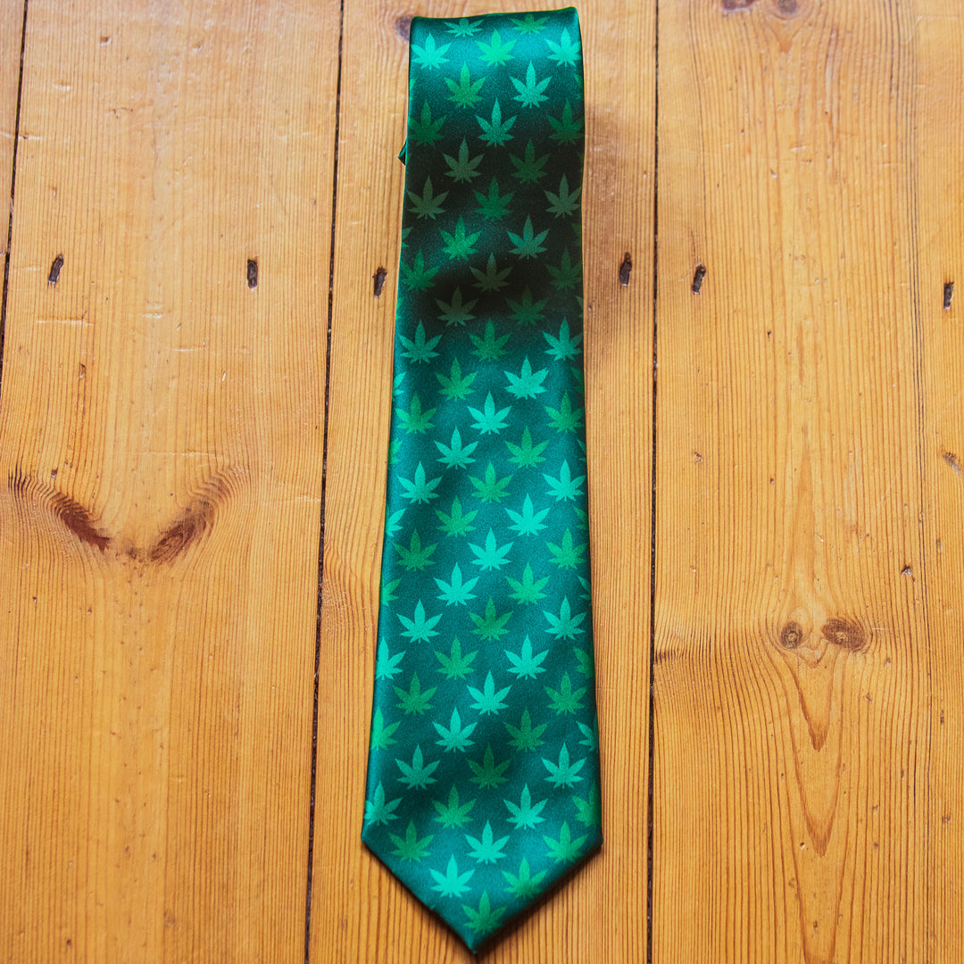 Pot Leaves Neck Tie