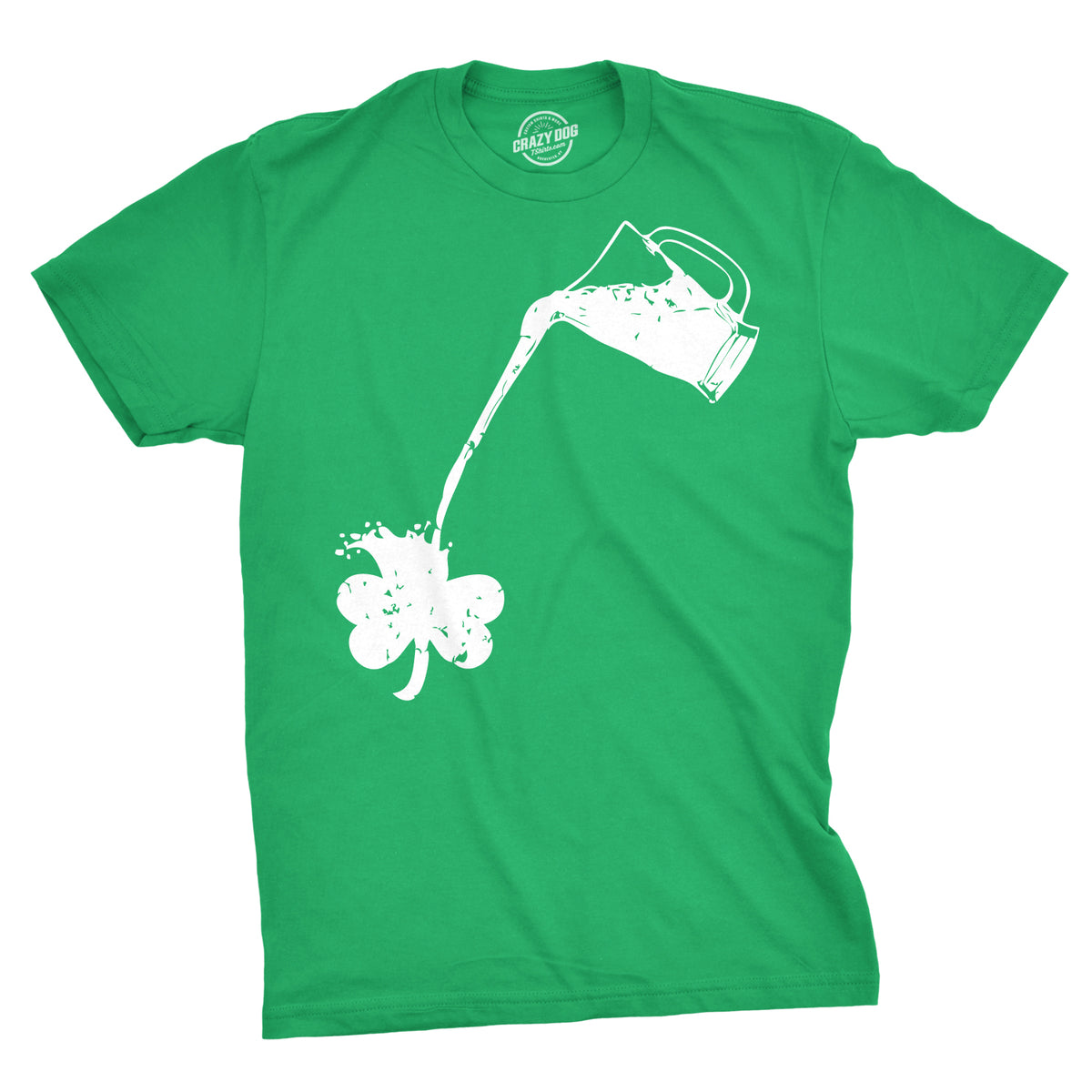 Funny Heather Green - Pouring Shamrock Pouring Shamrock Mens T Shirt Nerdy Saint Patrick&#39;s Day Beer Drinking Tee