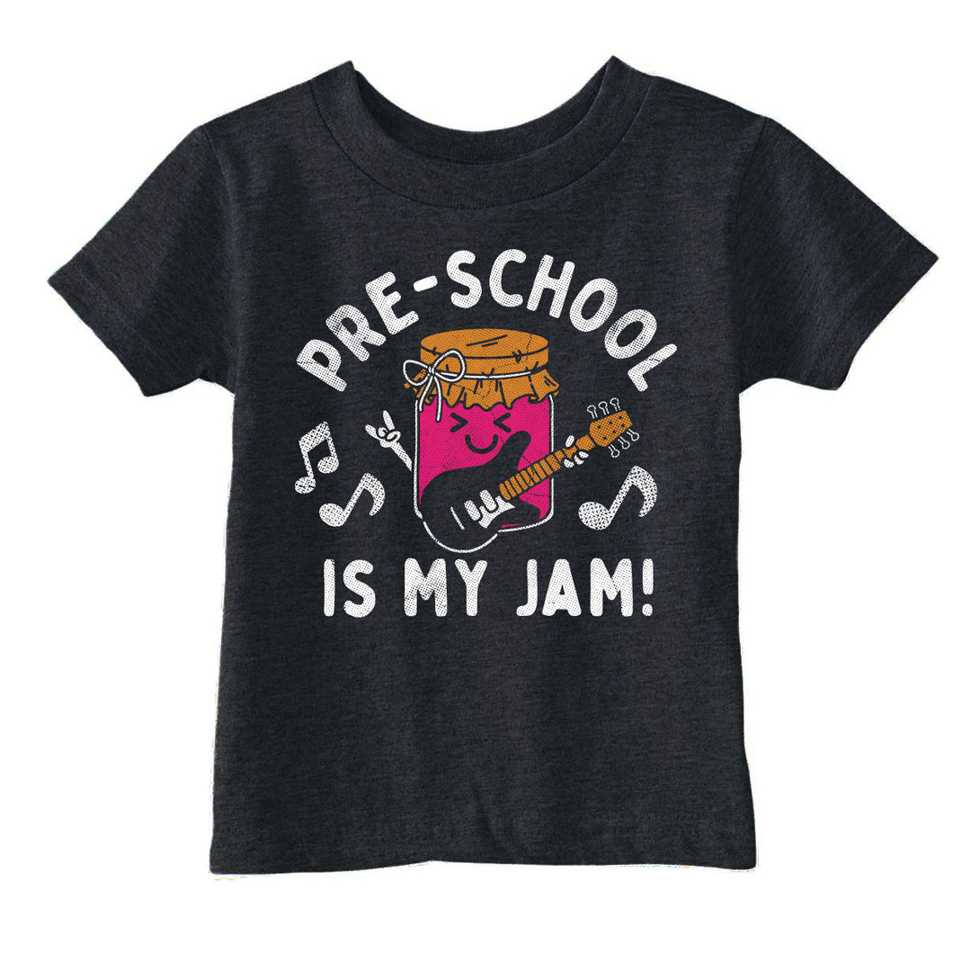 Funny Black Pre School Is My Jam Toddler T Shirt Nerdy Food Music Tee