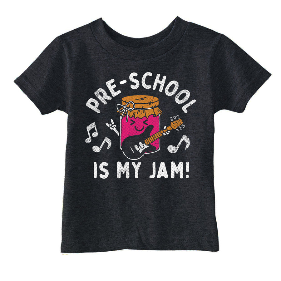 Funny Black Pre School Is My Jam Toddler T Shirt Nerdy Food Music Tee