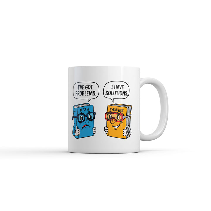 Funny White Problems and Solutions Coffee Mug Nerdy science nerdy Tee