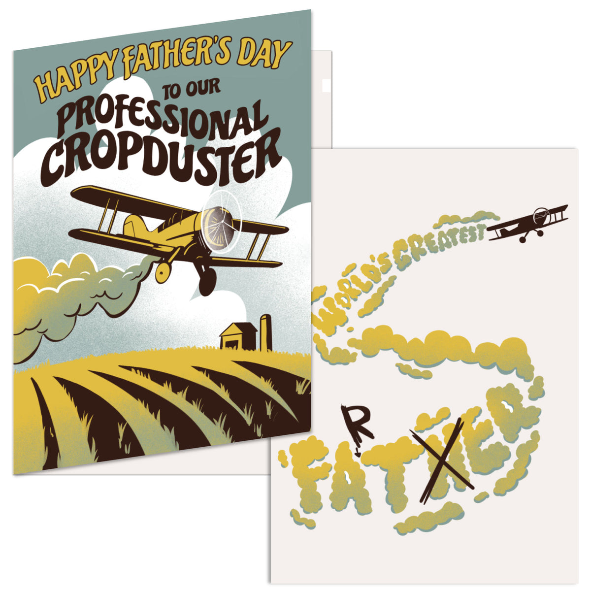 Funny Cropduster Father&#39;s Day Cards Nerdy Father&#39;s Day Tee