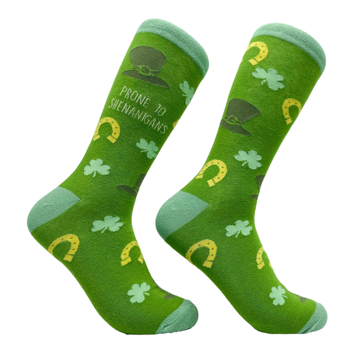 Funny Prone 2 Shenanigans Sock Nerdy Saint Patrick&#39;s Day Sarcastic Tee