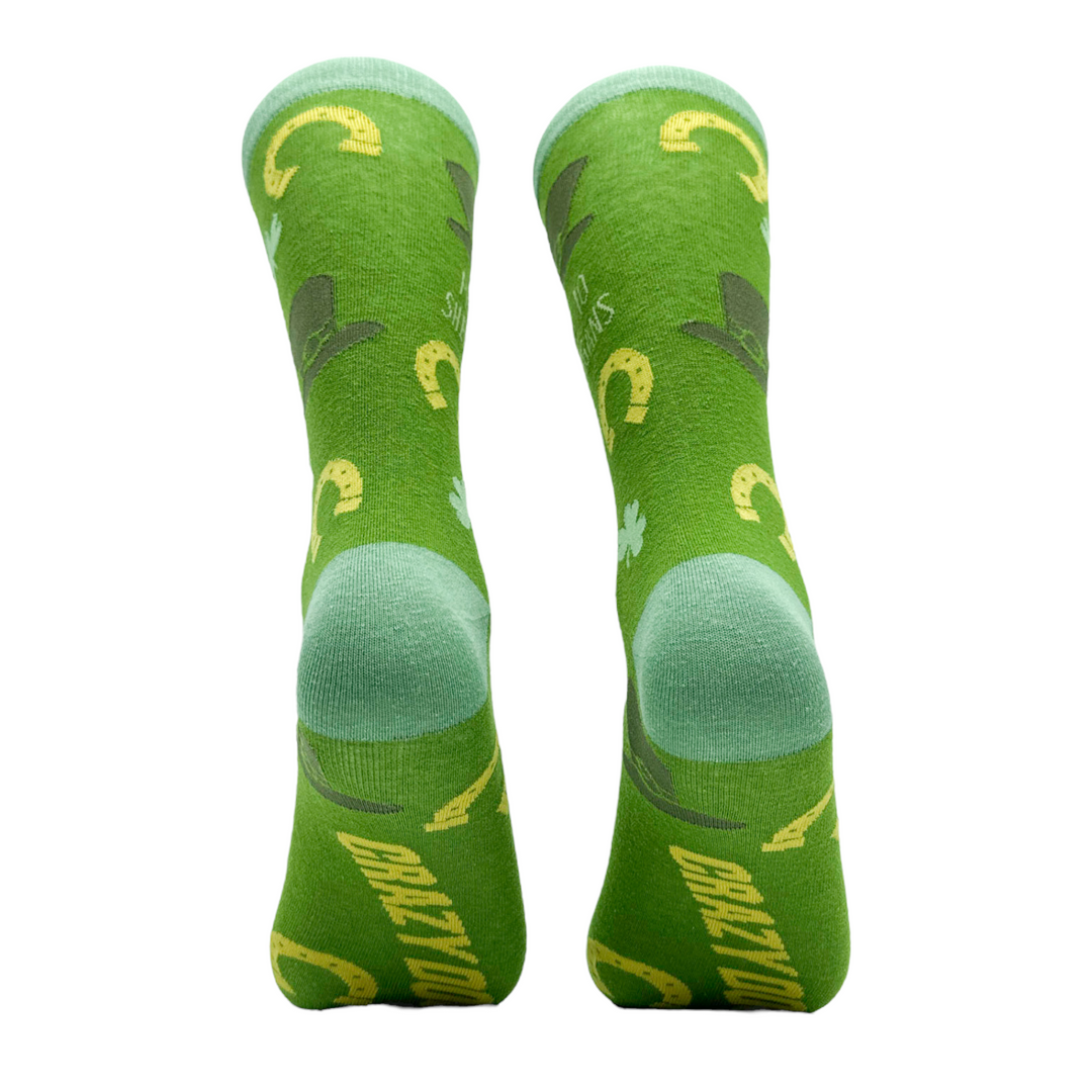 Men's Prone to Shenanigans Socks Funny St Paddys Day Parade Clover Footwear