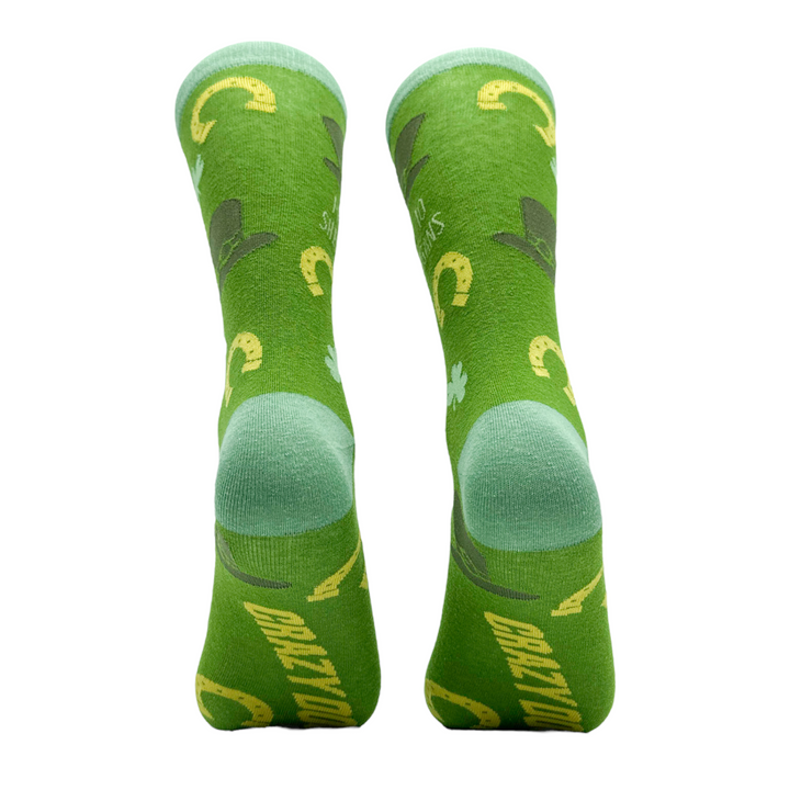 Men's Prone to Shenanigans Socks Funny St Paddys Day Parade Clover Footwear