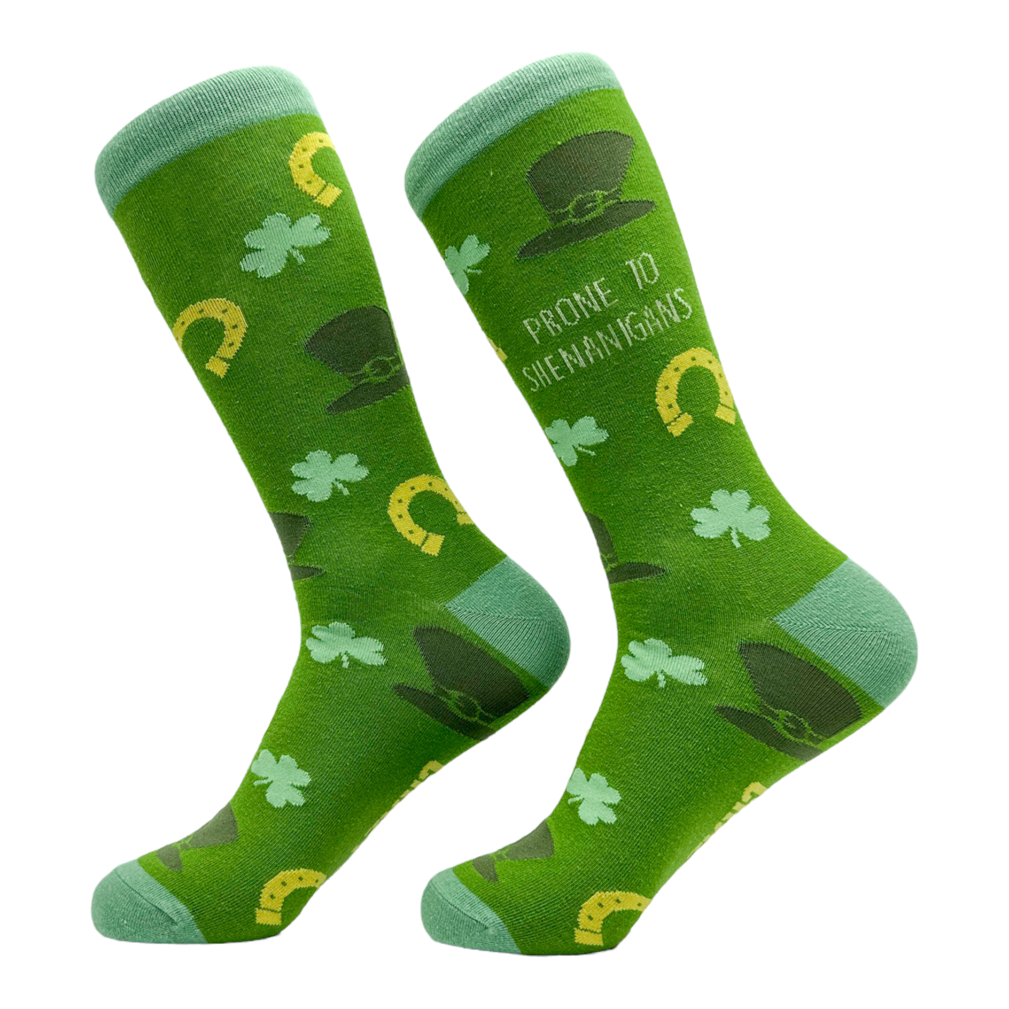 Funny Prone 2 Shenanigans Sock Nerdy Saint Patrick's Day Sarcastic Tee