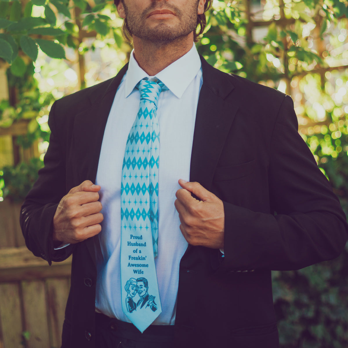 Proud Husband Of A Freakin&#39; Awesome Wife Neck Tie
