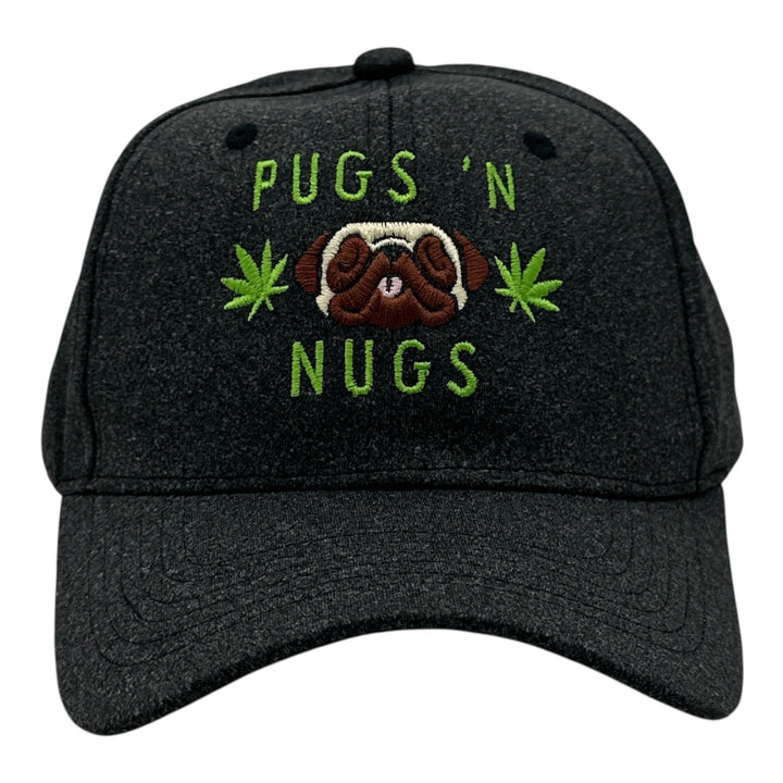 Funny Heather Black - Pugs N Nugs Pugs N Nugs Nerdy 420 dog Tee