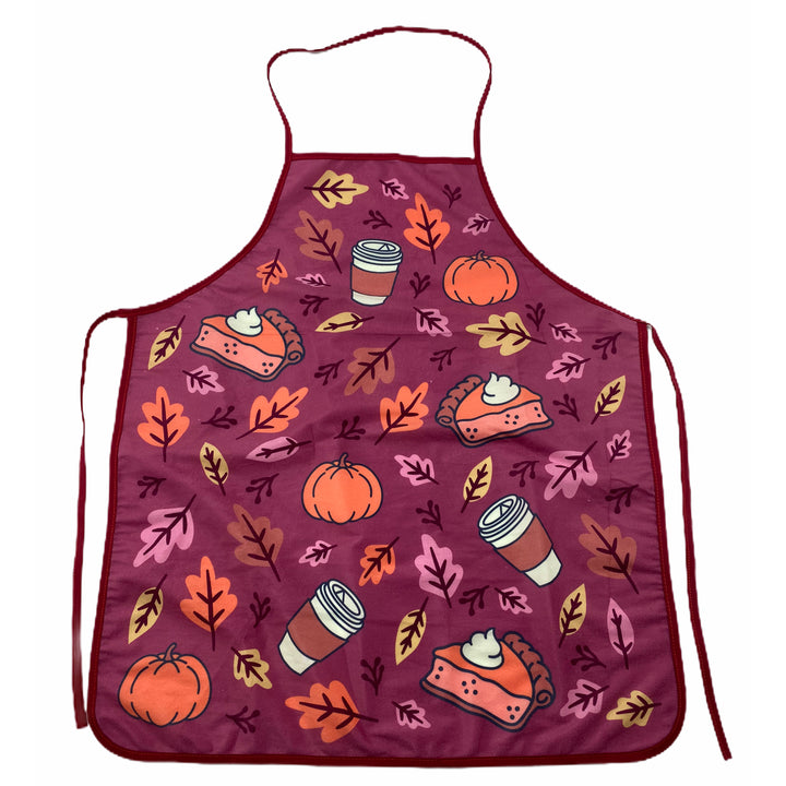 Funny Red Pumpkin Spice Apron Nerdy Thanksgiving Food Tee