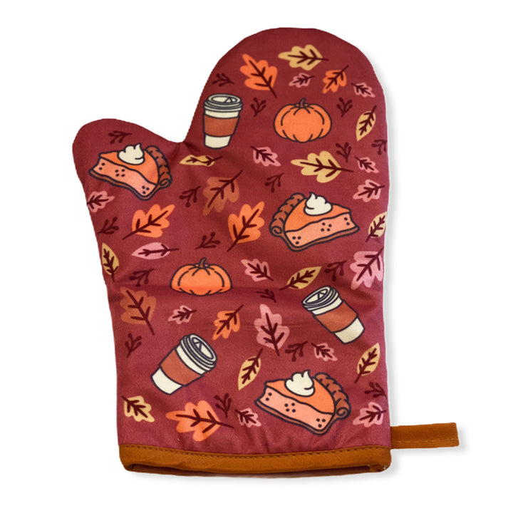 Funny Red Pumpkin Spice Oven Mitt Nerdy Thanksgiving Food Tee