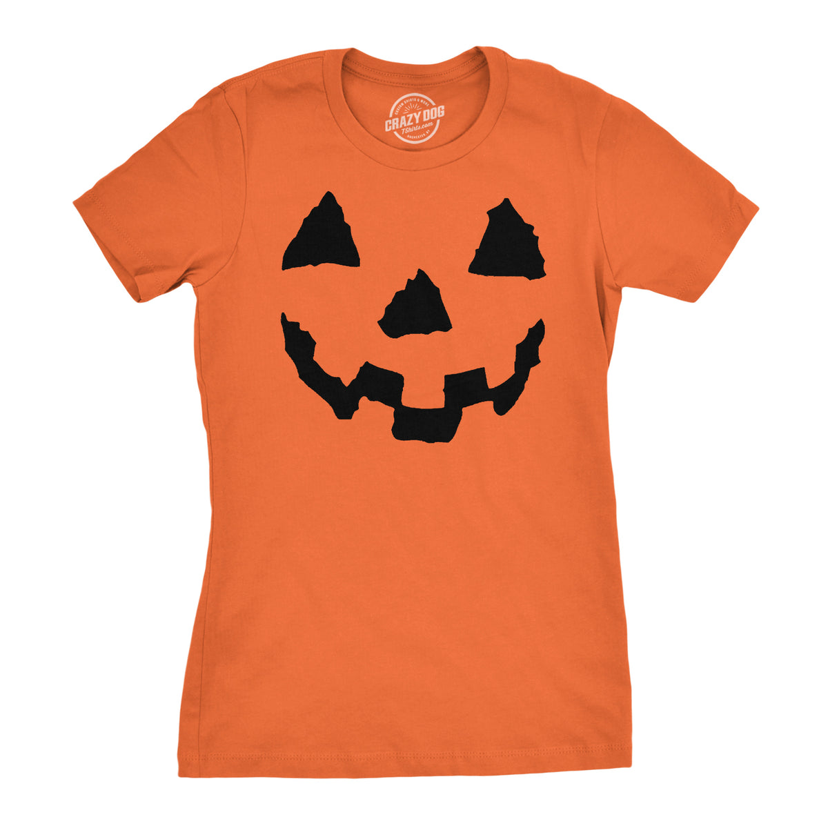 Funny Orange - Block Teeth Womens T Shirt Nerdy Halloween Tee