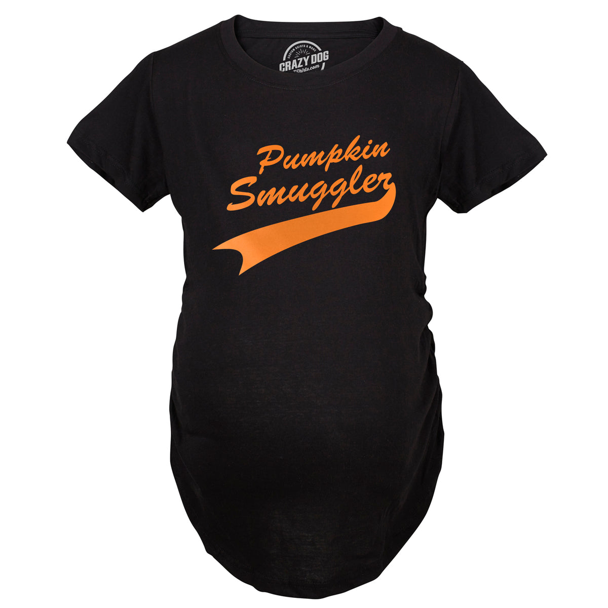 Funny Black Pumpkin Smuggler Maternity T Shirt Nerdy Halloween Tee