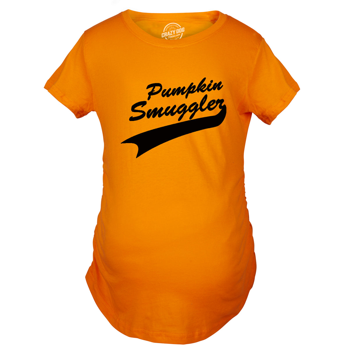 Funny Orange Pumpkin Smuggler Maternity T Shirt Nerdy Halloween Tee