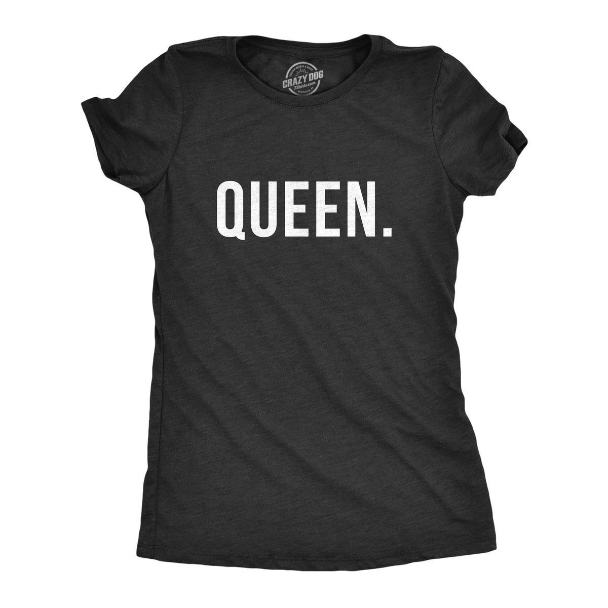 Funny Heather Black Queen. Womens T Shirt Nerdy Tee