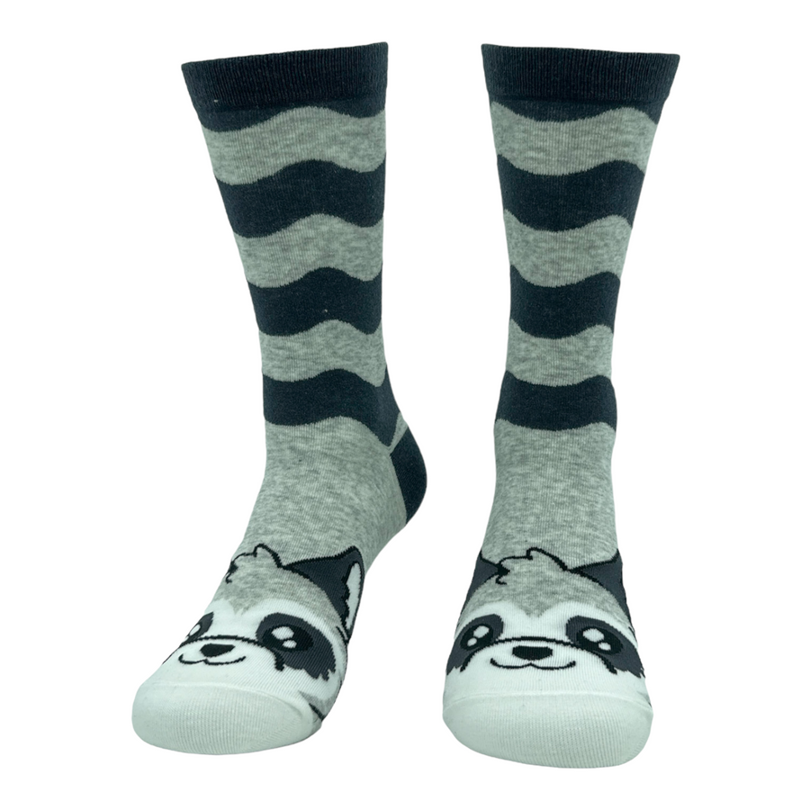 Funny Raccoon Women's Raccoon Sock Nerdy Animal Tee