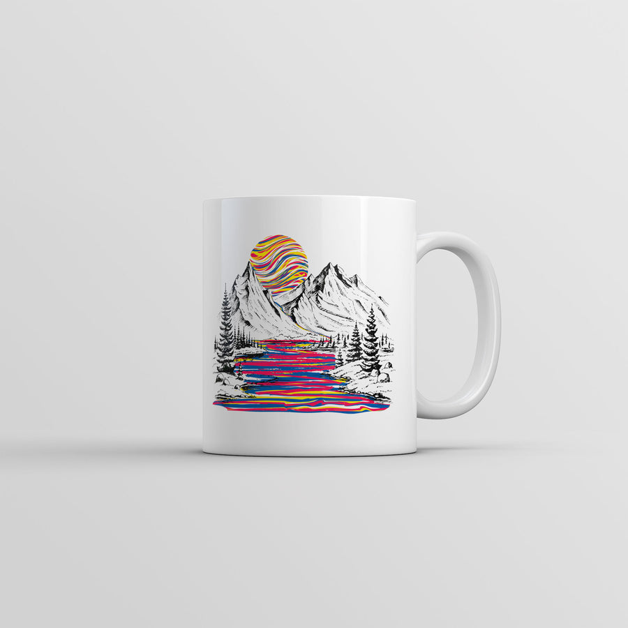 Funny White Rainbow River Coffee Mug Nerdy camping Tee