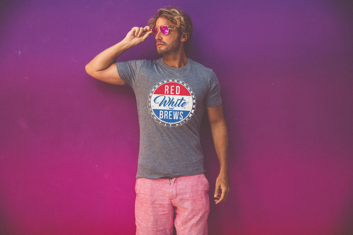 Red White and Brews Men&#39;s T Shirt